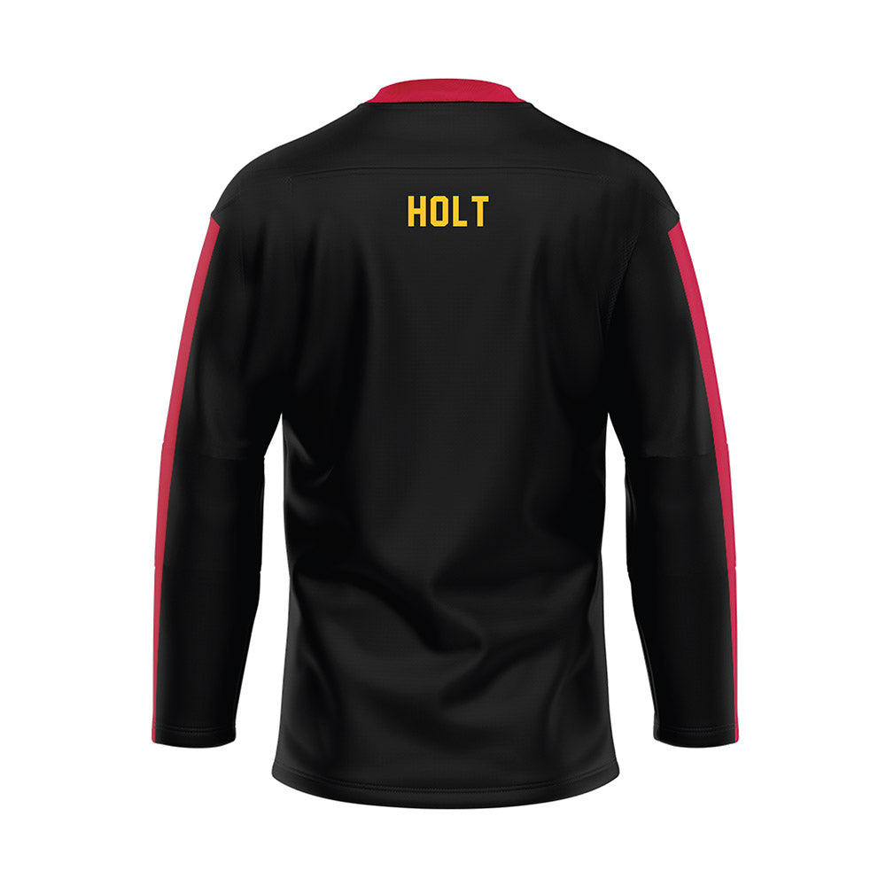 Ferris State - STUNT : Kennedy Holt - Black Hockey Jersey-1