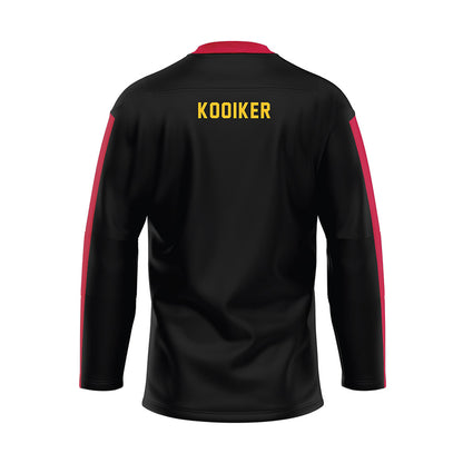 Ferris State - NCAA Cheerleading : Allie Kooiker - Black Hockey Jersey-1