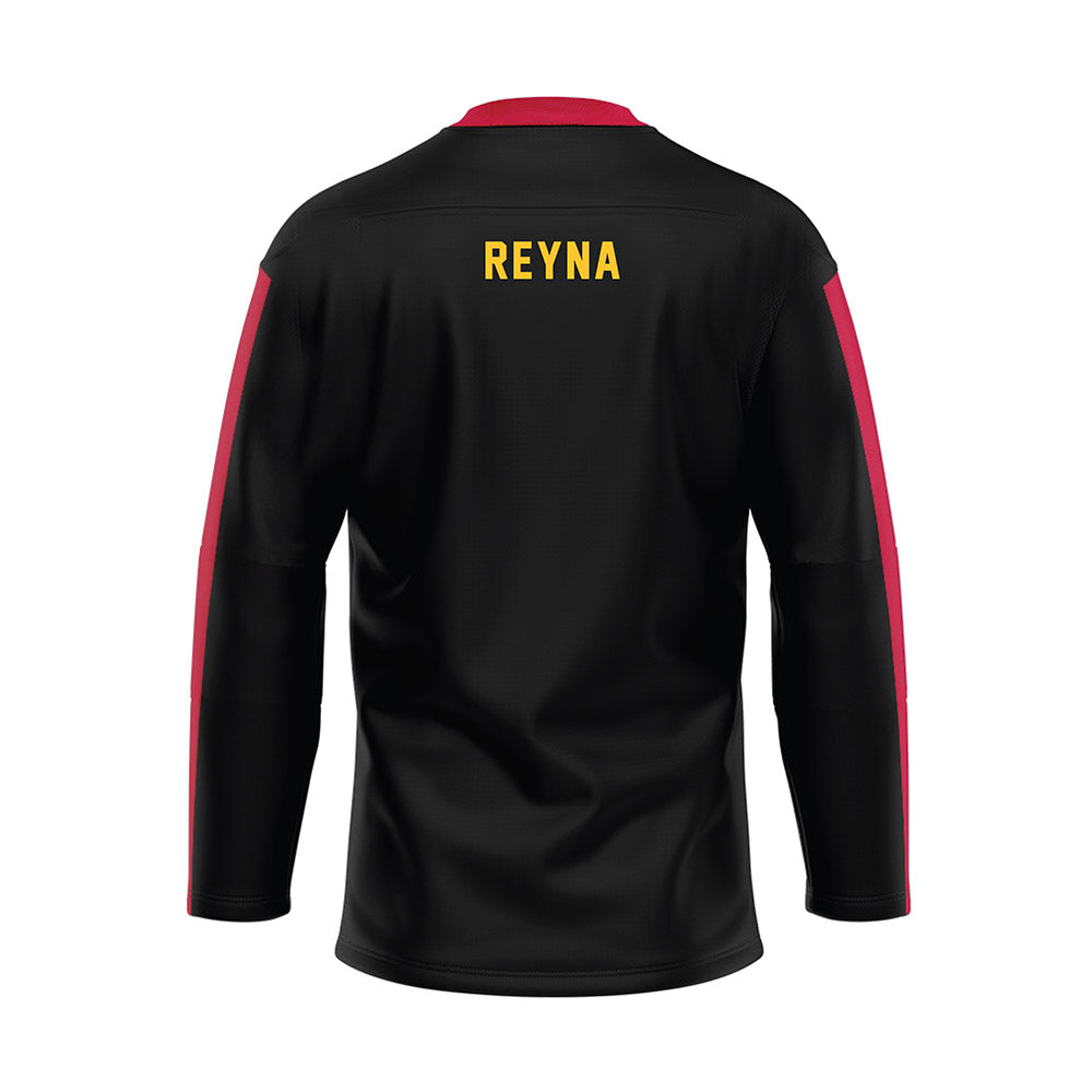 Ferris State - STUNT : Aliyah Reyna - Black Hockey Jersey-1