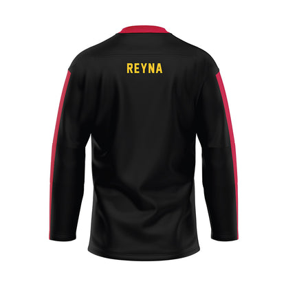 Ferris State - STUNT : Aliyah Reyna - Black Hockey Jersey-1