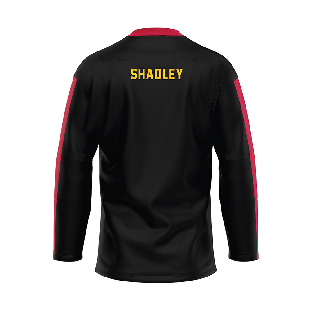 Ferris State - STUNT : Taylor Shadley - Black Hockey Jersey-1