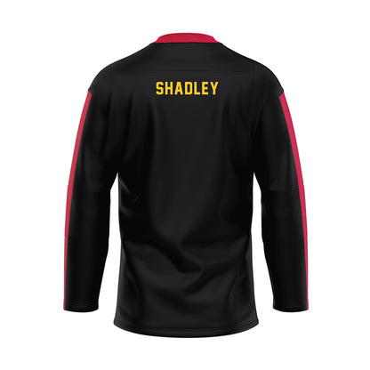 Ferris State - STUNT : Taylor Shadley - Black Hockey Jersey-1