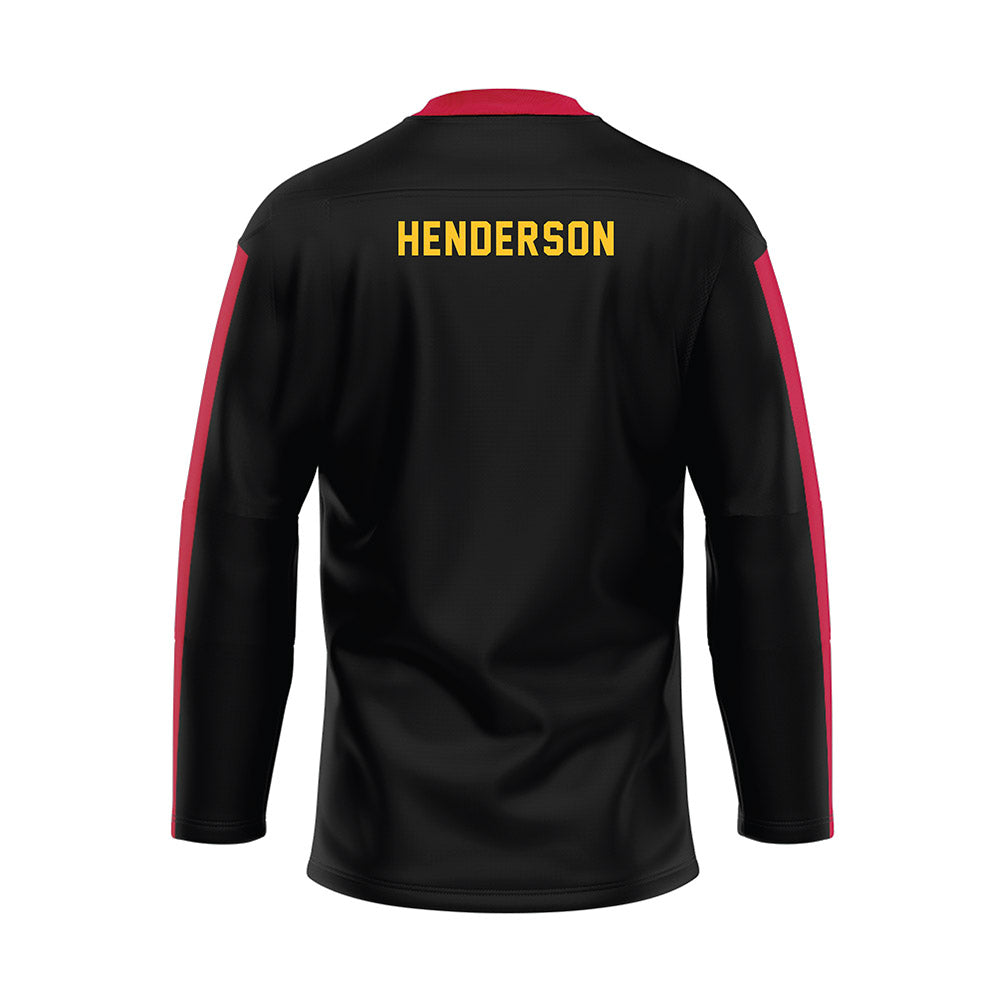 Ferris State - NCAA Cheerleading : Alana Henderson - Black Hockey Jersey-1