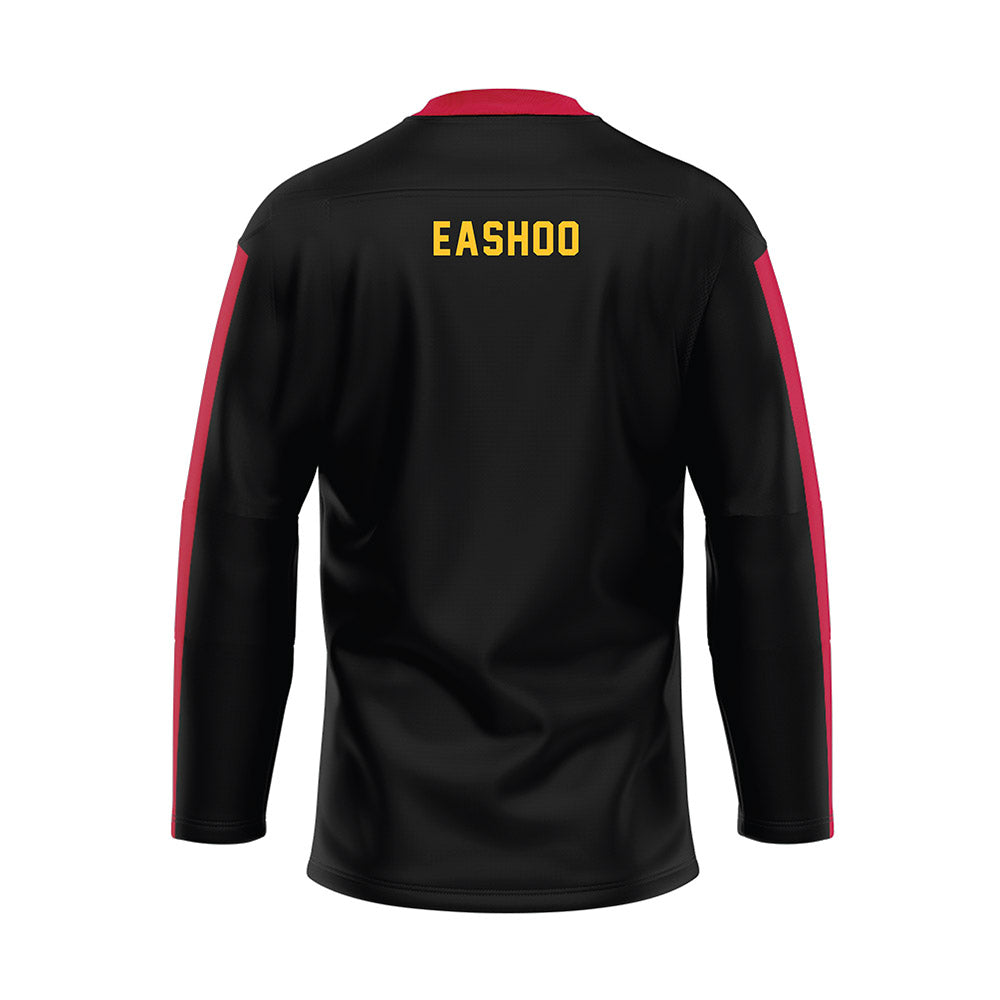 Ferris State - STUNT : Natalie Eashoo - Black Hockey Jersey-1
