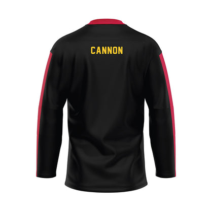 Ferris State - STUNT : Haniyah Cannon - Black Hockey Jersey-1