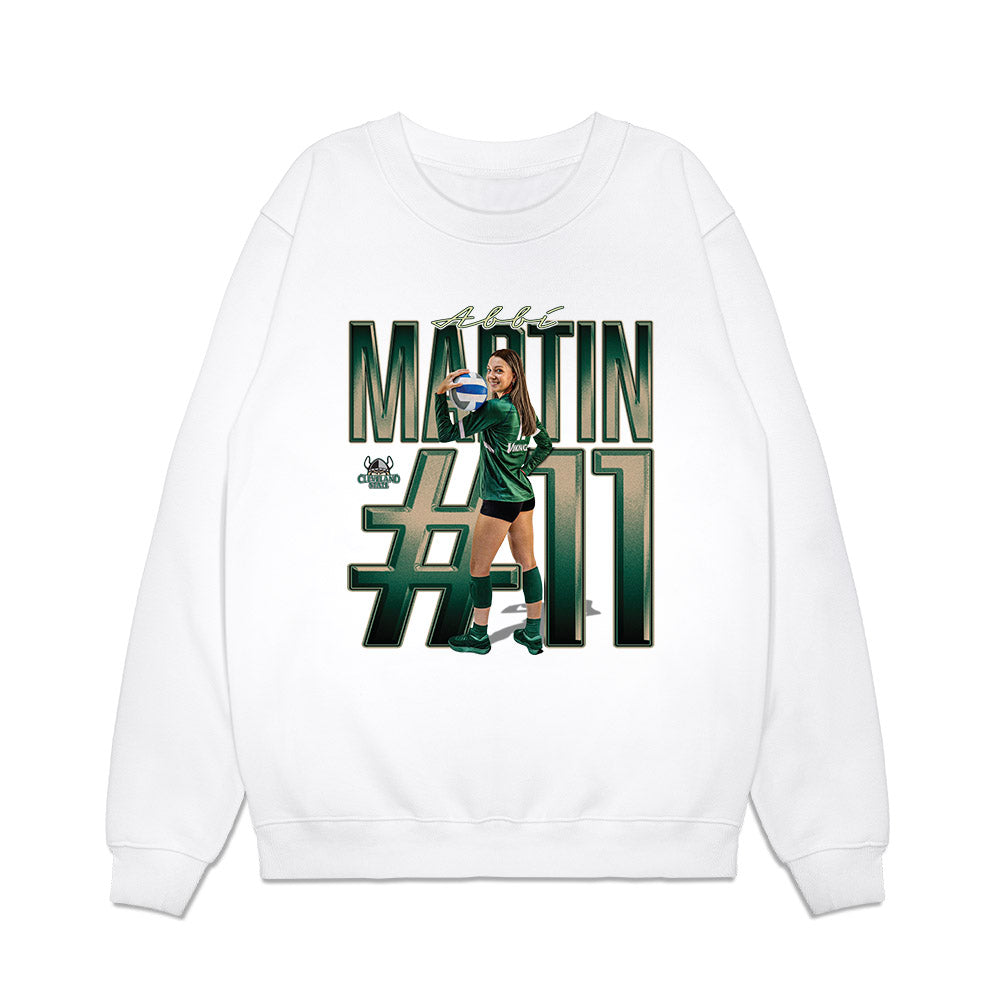 Cleveland State - NCAA Women's Volleyball : Abbi Martin - Collage Premium Crewneck Sweatshirt-0