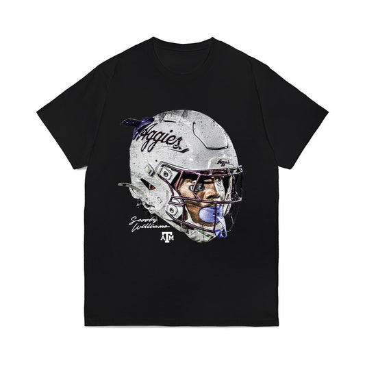 Texas A&M - NCAA Football : Scooby Williams - Game Face Comfort Colors T-Shirt-0