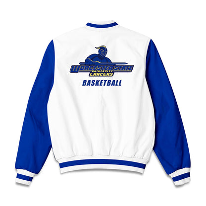 Worcester State - NCAA Men's Basketball : Dajon Burton - Bomber Jacket-1