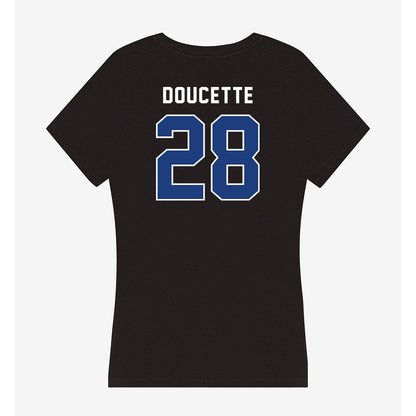 Worcester State - NCAA Football : John Doucette - Classic Shersey Women's V-Neck T-Shirt-1