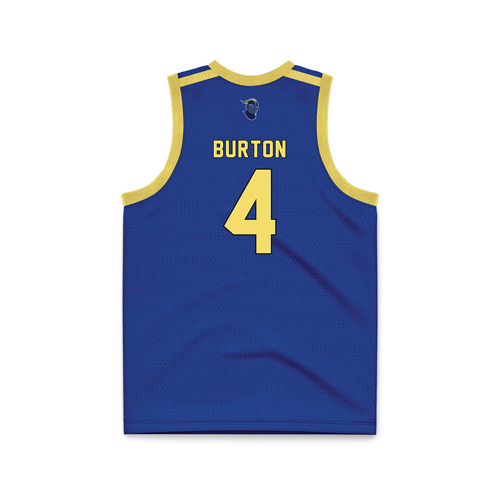 Worcester State - NCAA Men's Basketball : Dajon Burton - Blue Basketball Jersey-1