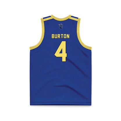Worcester State - NCAA Men's Basketball : Dajon Burton - Blue Basketball Jersey-1