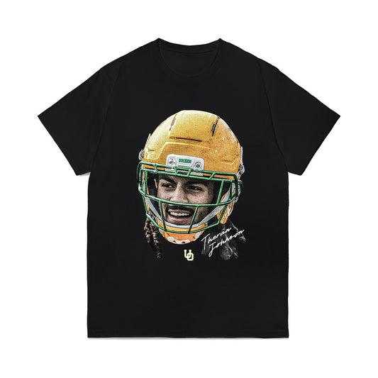Oregon - NCAA Football : Theran Johnson - Game Face Comfort Colors T-Shirt-0