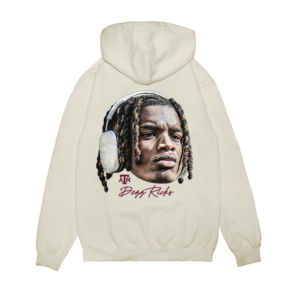Texas A&M - NCAA Football : Dezz Ricks - Game Face Premium Hooded Sweatshirt-1