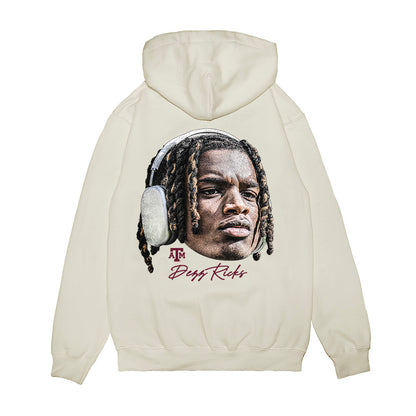 Texas A&M - NCAA Football : Dezz Ricks - Game Face Premium Hooded Sweatshirt-1