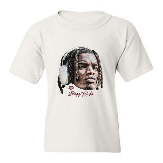 Texas A&M - NCAA Football : Dezz Ricks - Game Face Youth T-Shirt-0