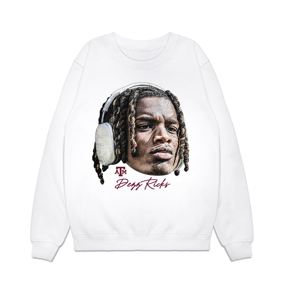 Texas A&M - NCAA Football : Dezz Ricks - Game Face Premium Crewneck Sweatshirt-0