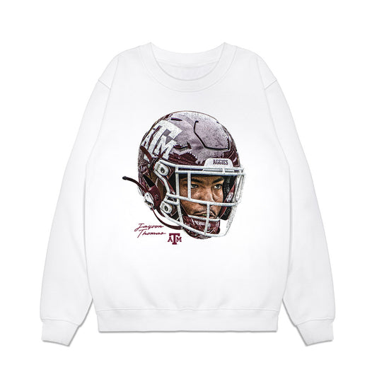 Texas A&M - NCAA Football : Jayvon Thomas - GameFace Premium Crewneck Sweatshirt-0