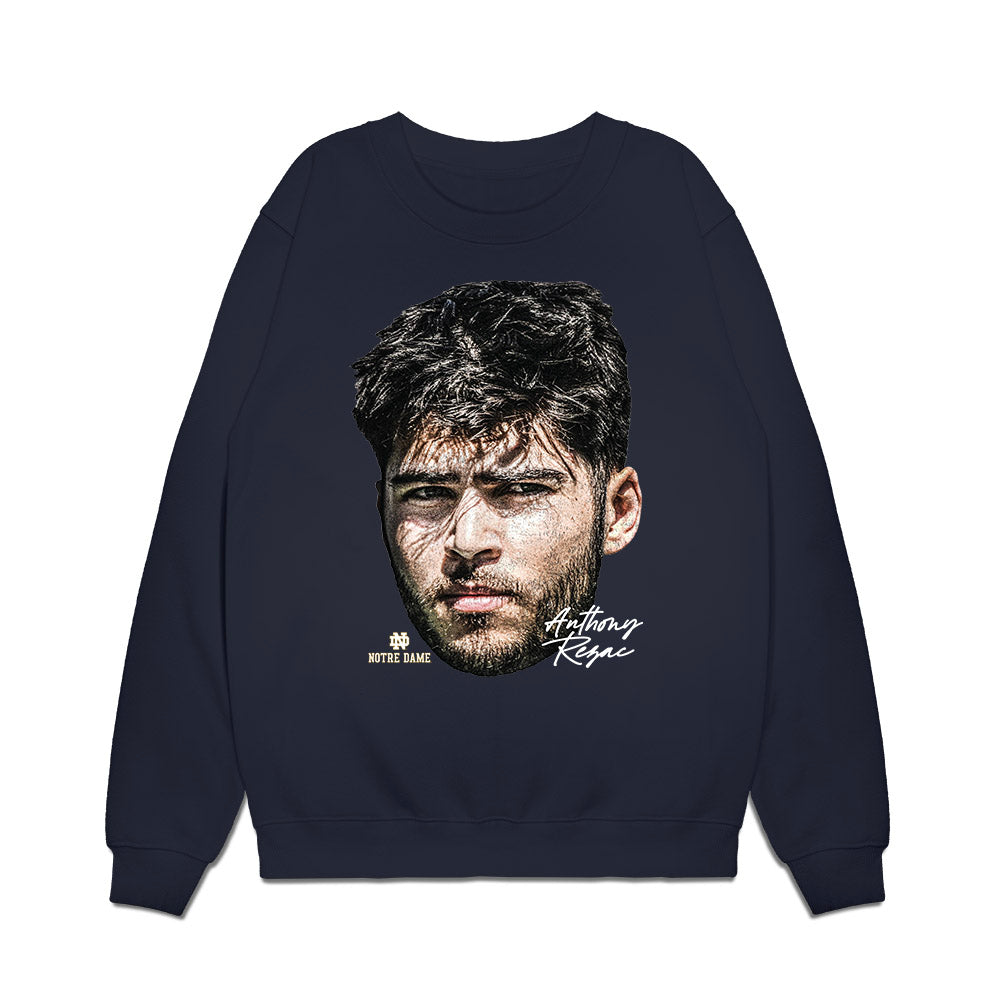 Notre Dame - NCAA Football : Anthony Rezac - Game Face Premium Crewneck Sweatshirt-0