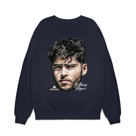 Notre Dame - NCAA Football : Anthony Rezac - Game Face Premium Crewneck Sweatshirt-0