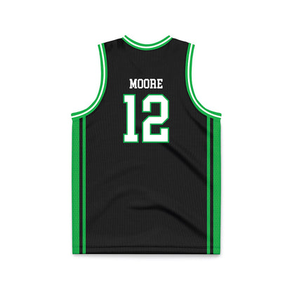 Marshall - NCAA Men's Basketball : Will Moore - Black Basketball Jersey-1