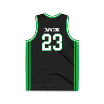 Marshall - NCAA Men's Basketball : Mikal Dawson - Black Basketball Jersey-1