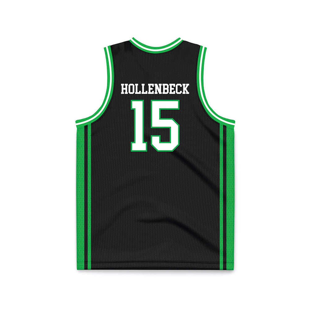 Marshall - NCAA Men's Basketball : Caleb Hollenbeck - Black Basketball Jersey-1