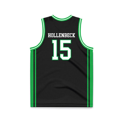 Marshall - NCAA Men's Basketball : Caleb Hollenbeck - Black Basketball Jersey-1