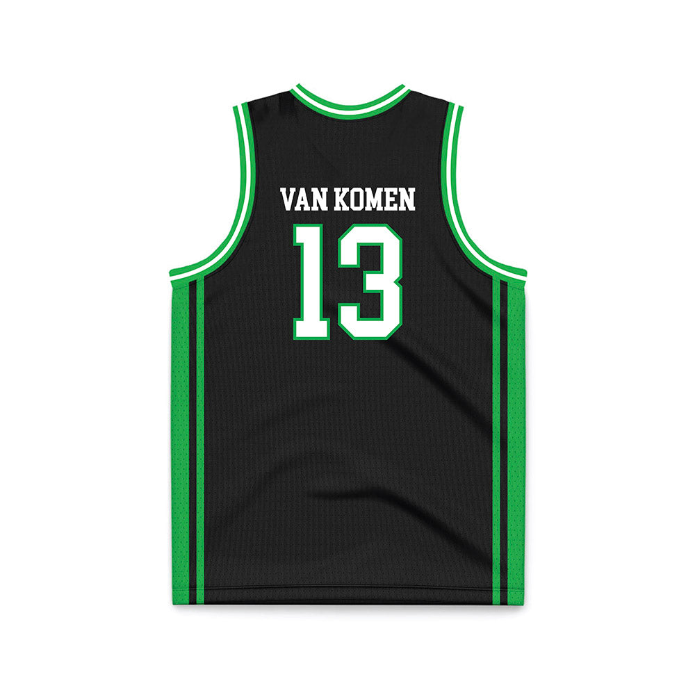 Marshall - NCAA Men's Basketball : Matthew Van Komen - Black Basketball Jersey-1