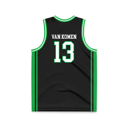 Marshall - NCAA Men's Basketball : Matthew Van Komen - Black Basketball Jersey-1
