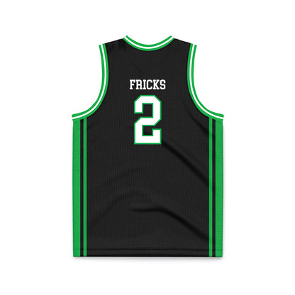 Marshall - NCAA Men's Basketball : Wyatt Fricks - Black Basketball Jersey-1