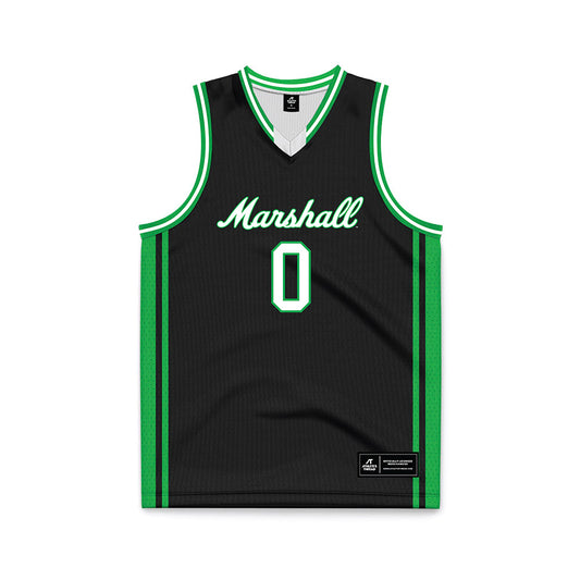 Marshall - NCAA Men's Basketball : Kai Spears - Black Basketball Jersey-0