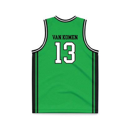 Marshall - NCAA Men's Basketball : Matthew Van Komen - Green Basketball Jersey-1