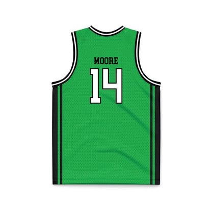 Marshall - NCAA Men's Basketball : Grant Moore - Green Basketball Jersey-1