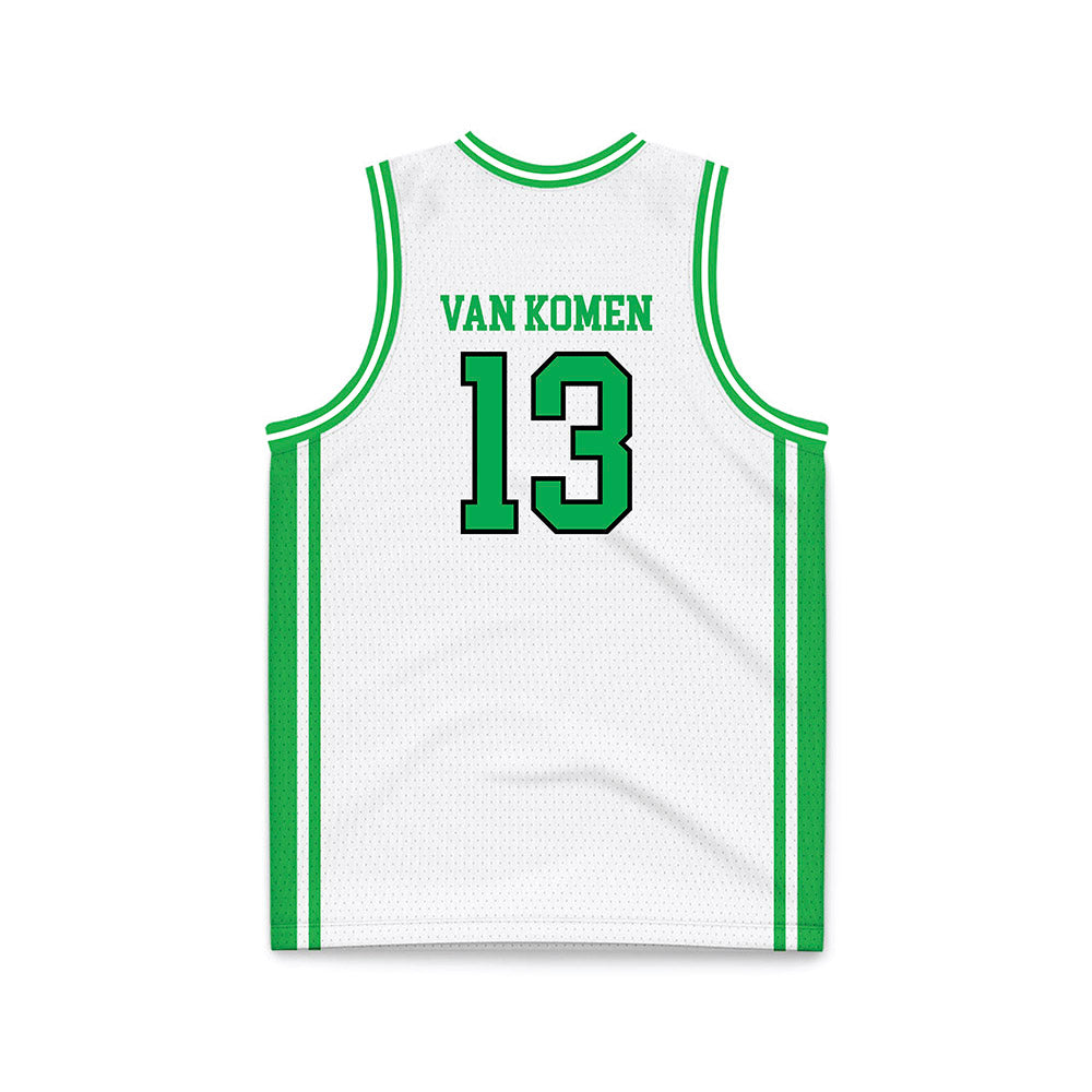Marshall - NCAA Men's Basketball : Matthew Van Komen - White Basketball Jersey-1