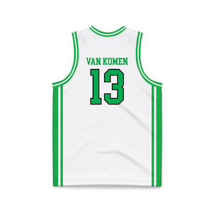 Marshall - NCAA Men's Basketball : Matthew Van Komen - White Basketball Jersey-1