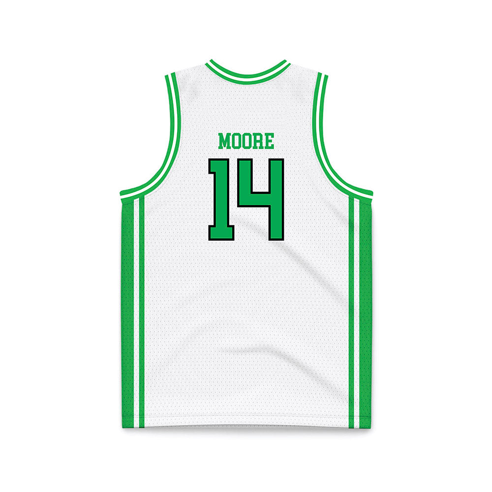 Marshall - NCAA Men's Basketball : Grant Moore - White Basketball Jersey-1