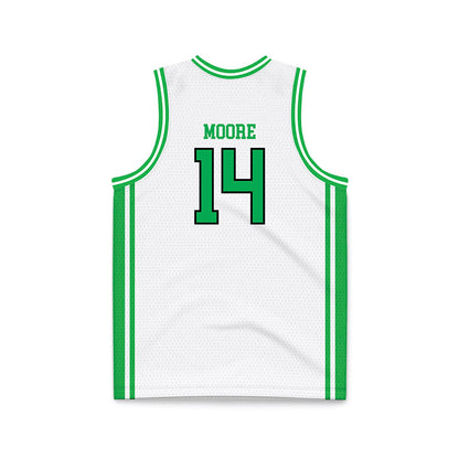 Marshall - NCAA Men's Basketball : Grant Moore - White Basketball Jersey-1