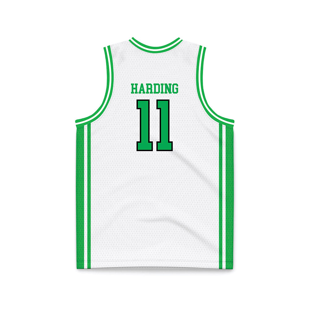 Marshall - NCAA Men's Basketball : Erich Harding - White Basketball Jersey-1