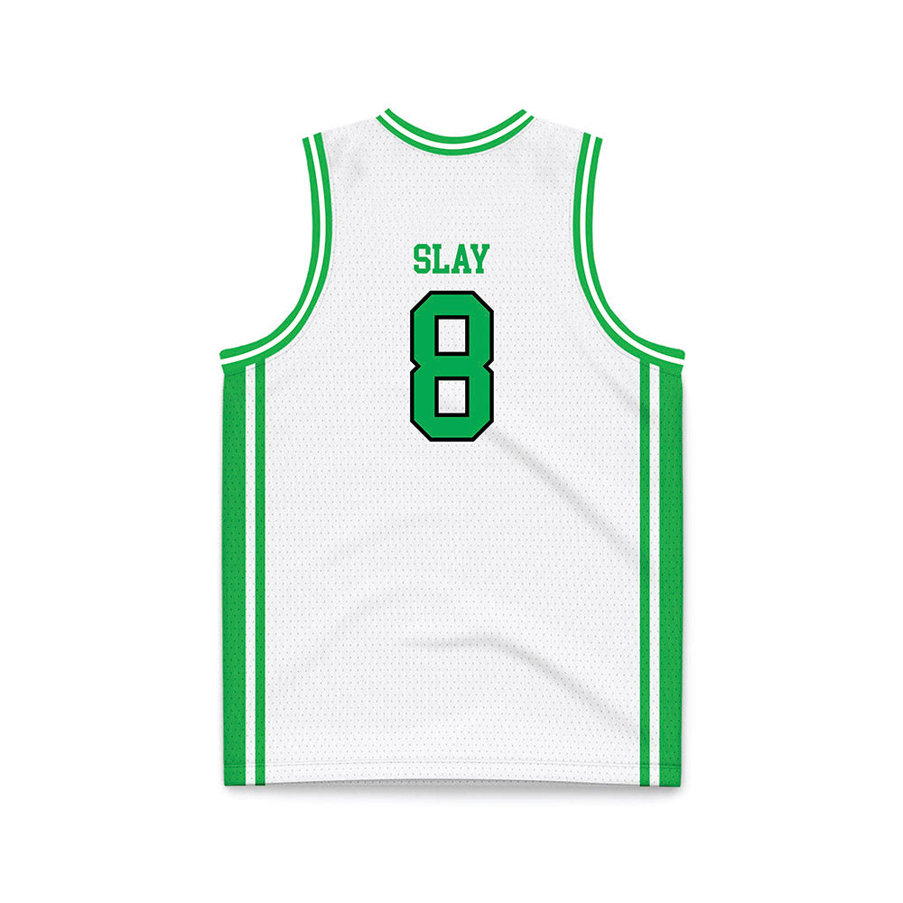 Marshall - NCAA Men's Basketball : Bryce Slay - White Basketball Jersey-1