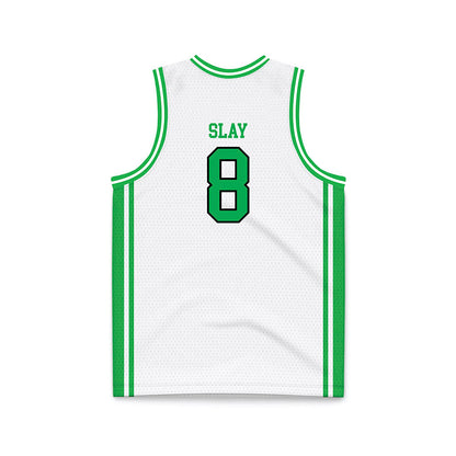 Marshall - NCAA Men's Basketball : Bryce Slay - White Basketball Jersey-1