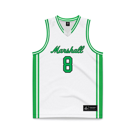Marshall - NCAA Men's Basketball : Bryce Slay - White Basketball Jersey-0
