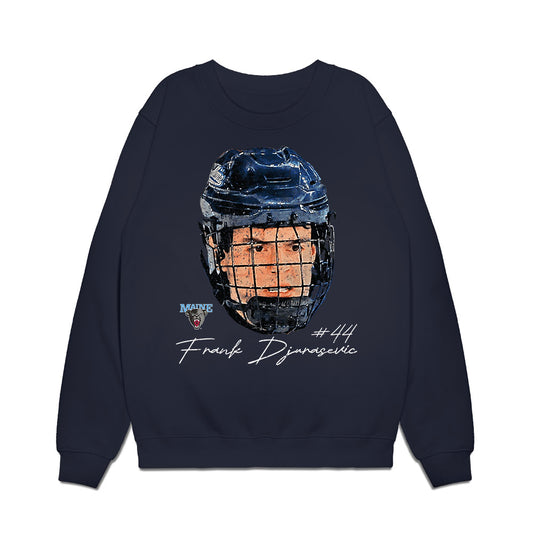 Maine - NCAA Men's Ice Hockey : Frank Djurasevic - Game Face Premium Crewneck Sweatshirt-0