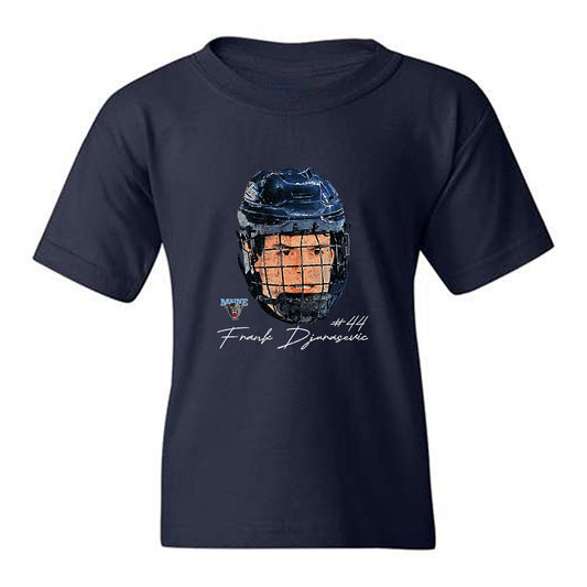 Maine - NCAA Men's Ice Hockey : Frank Djurasevic - Game Face Youth T-Shirt-0