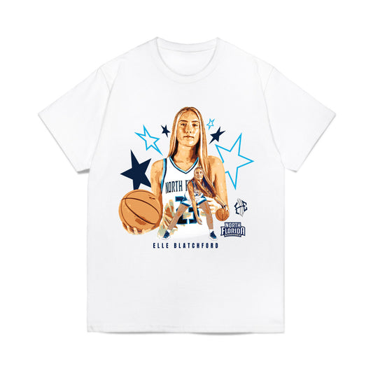 UNF - NCAA Women's Basketball : Elle Blatchford - Collage Comfort Colors T-Shirt-0