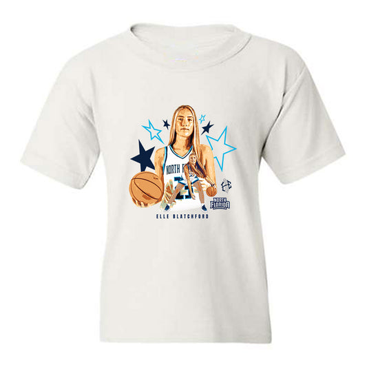 UNF - NCAA Women's Basketball : Elle Blatchford - Collage Youth T-Shirt-0