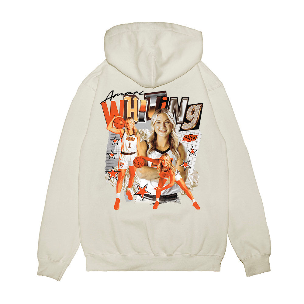 Oklahoma State - NCAA Women's Basketball : Amari Whiting - Collage Premium Hooded Sweatshirt-1