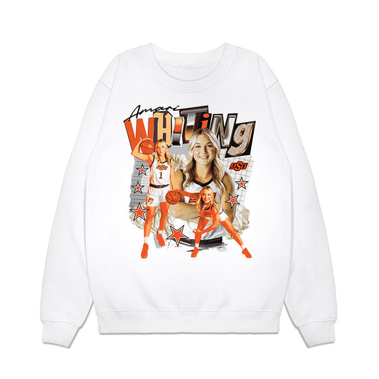 Oklahoma State - NCAA Women's Basketball : Amari Whiting - Collage Premium Crewneck Sweatshirt-0