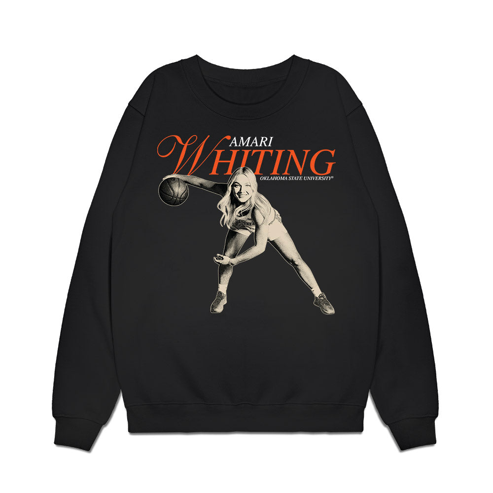 Oklahoma State - NCAA Women's Basketball : Amari Whiting - Legacy Premium Crewneck Sweatshirt-0