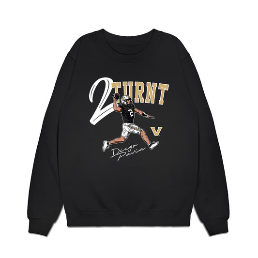 Vanderbilt - NCAA Football : Diego Pavia - 2 Turnt Caricature Premium Crewneck Sweatshirt-0