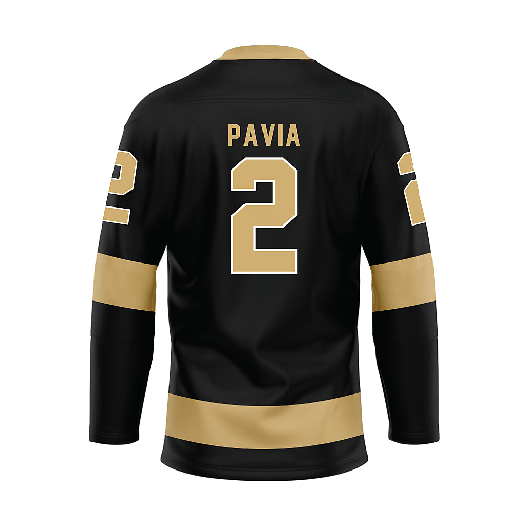 Vanderbilt - NCAA Football : Diego Pavia - 2 Turnt Black Hockey Jersey-1